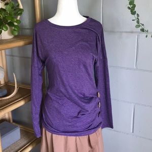 Purple long sleeve shirt